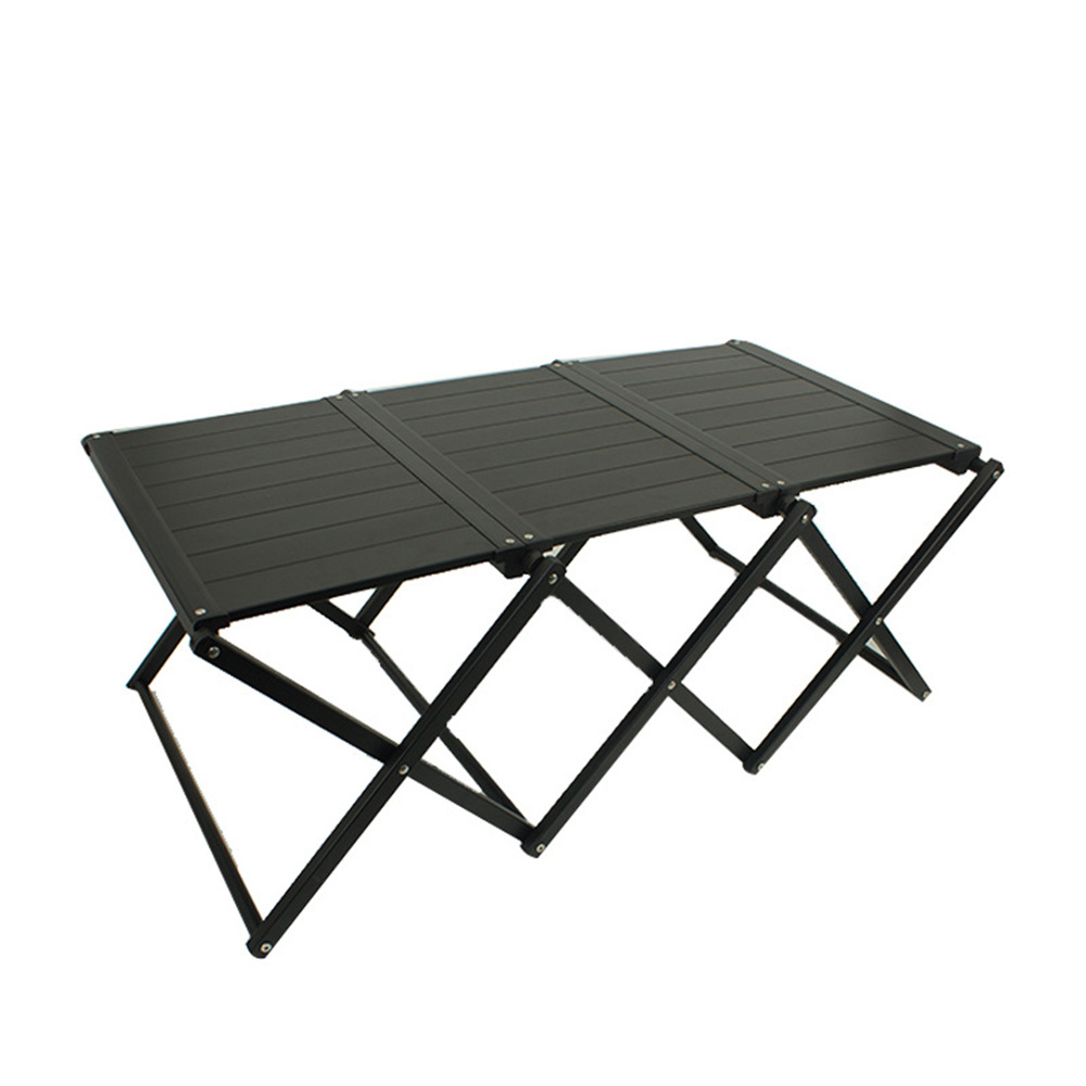 Hangrui Multifunctional Portable Aluminum Suitcase Folding Camping Table - Ultralight and Foldable Hanging Rack Shelf