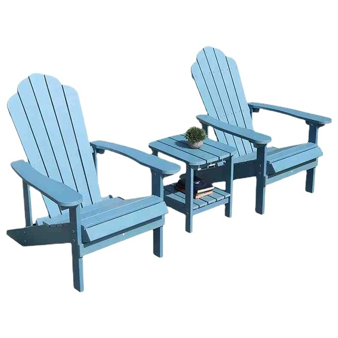 Hangrui Modern Outdoor Shell-Shaped Backrest Recycled Folding Plastic Wood Adirondack Chair