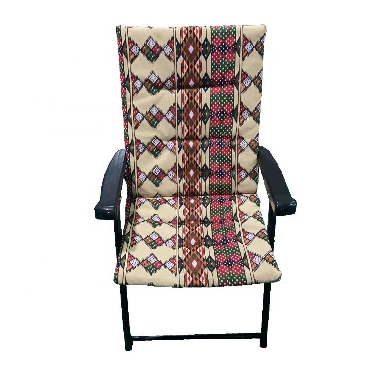 Hangrui Saudi Sadu Fabric Arabic Portable Folding Leisure Lazy Chair for Camping, Picnic, and Patio - With Cushion