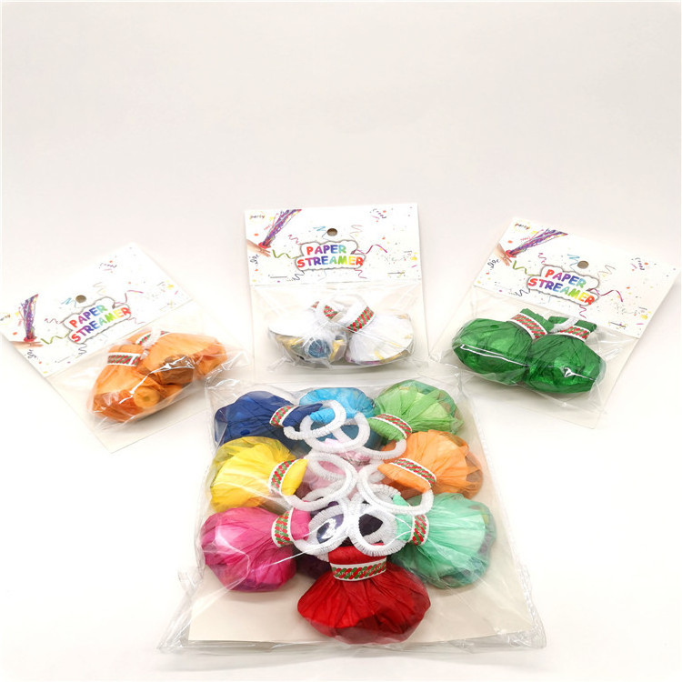 Colorful No Mess Paper Crackers Hand Throw Streamers Poppers for Wedding Birthday Party Celebrations