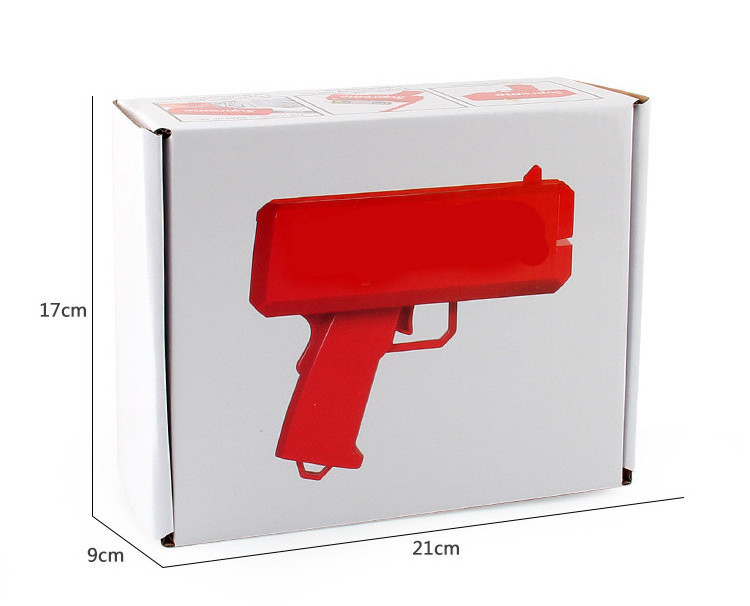 Custom logo hot selling super fly money gun money spray gun battery operated money gun gold birthday party supplies