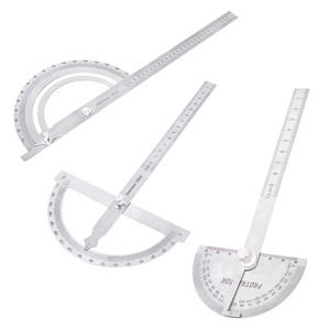 Carpentry Stainless Steel Measuring Tool Rotary Type 180 Degree Angle Protractor