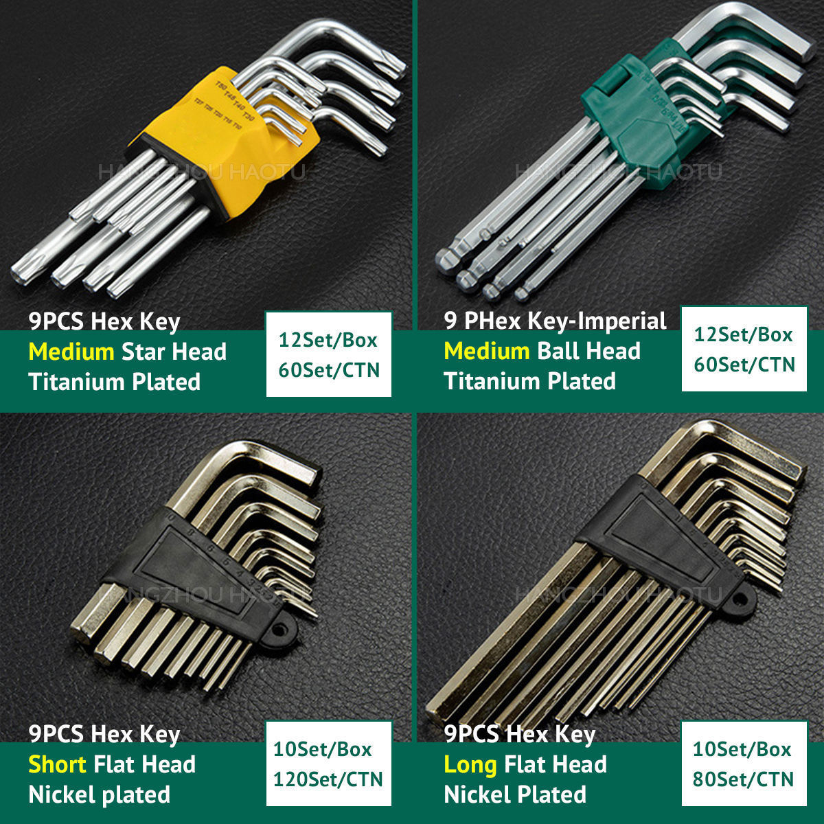 Factory Wholesale Hex Key Set Torx Ball Point Long T Handle 3mm 6mm 6.5mm Zinc Plated Allen Wrench Set Hex Key