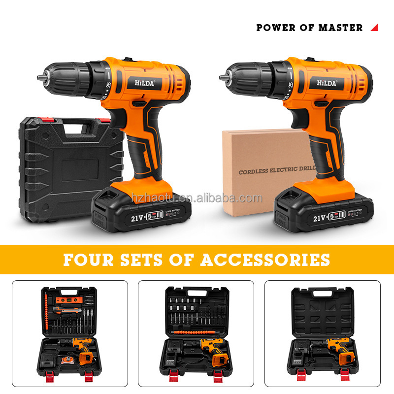 Factory Supply Power Craft Drill 20v 18v Cordless Drill Battery Cordless Power Drill