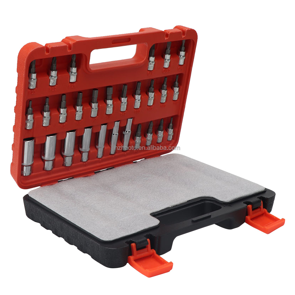 53pcs Heavy Duty CRV Car Ratchet Wrench Socket Set with Plastic Box