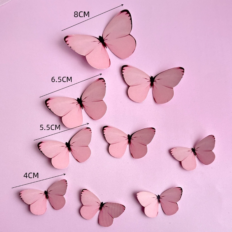 Paper Butterfly Birthday Cake Topper Mother's Day bouquet butterfly Cake Decorations Wedding Party Cupcake Toppers