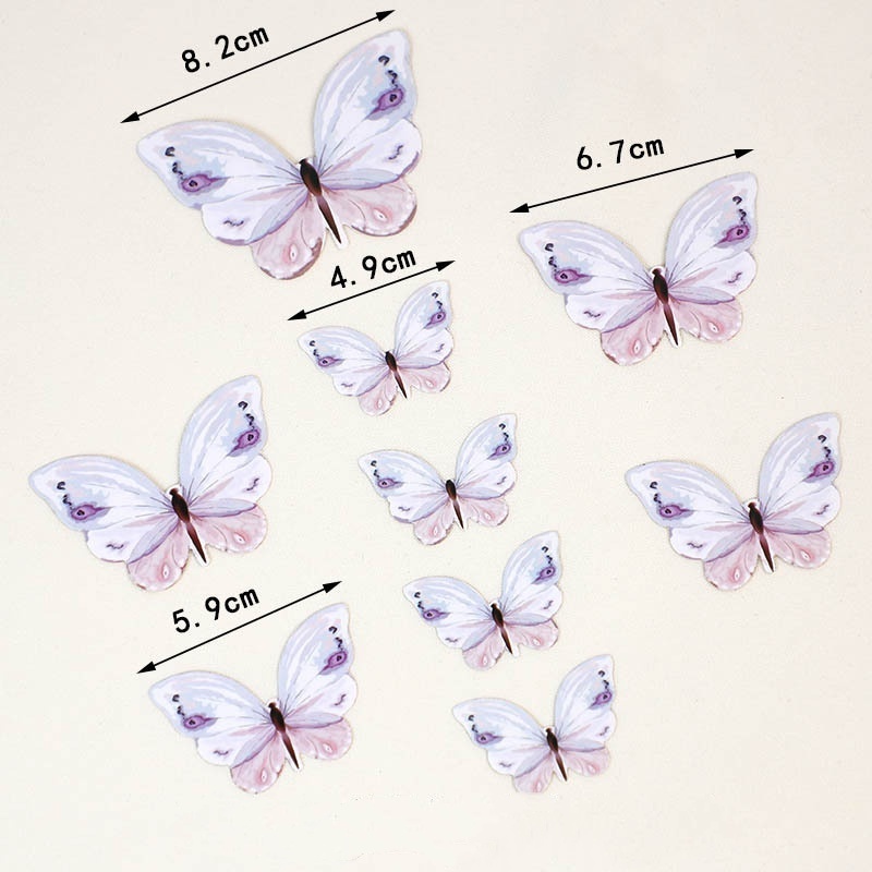 Paper Butterfly Birthday Cake Topper Mother's Day bouquet butterfly Cake Decorations Wedding Party Cupcake Toppers