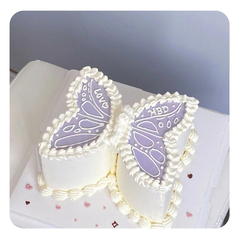 Hot Supplies DIY 6 inch Acrylic Plastic Cake Accessories Sheet Butterfly Shaped Cake Edge Smoother Scraper Cake Discs