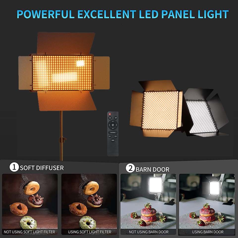 2024 New U800 LED Photo Studio Light For Game Live Video Lighting 40W 50W Portable Video Recording Photography Panel Lamp