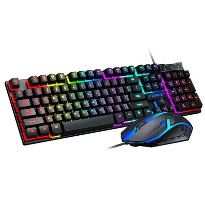 RGB Gaming Set Arabic Spanish English Waterproof Keyboard and Mouse Combo RGB Gaming Keyboard Combo Keyboard Mouse Combos