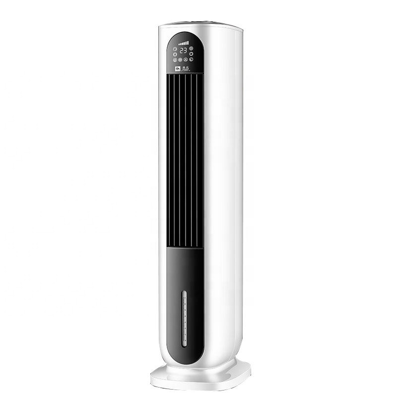 Household Vertical Fan DC Portable Smart Remote Control Cooler Heater 2 in 1 Cooler Water Tank Electric Stand Heater