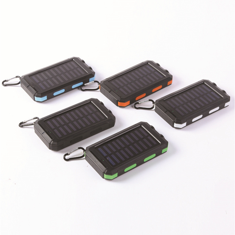 Wholesale Outdoor 10000mah Waterproof Camping Lights Mobile Slim Portable Solar Charging Power Bank Station With Led Lamp