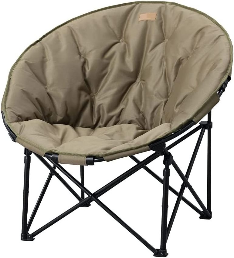 Customized Wholesale Oversized Camping Chairs Portable Folding Moon Saucer Picnic Chair