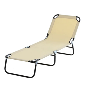 Portable Aluminum Outdoor Lounge Chair Ultralight Foldable Adjustable Camping Cot Bed