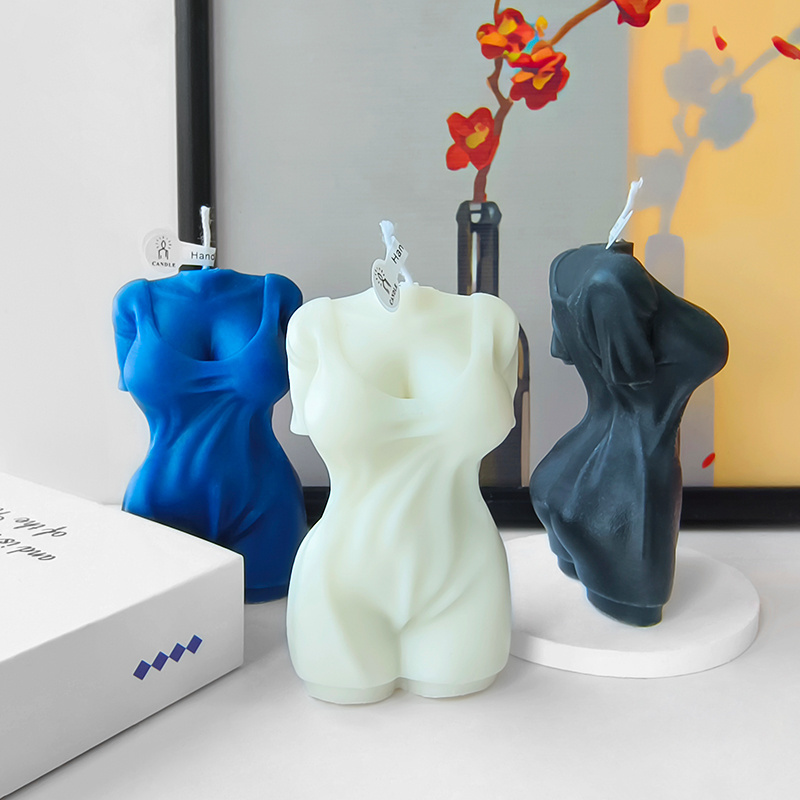 C036 Creative human-shaped aromatherapy candles for home decor eco-friendly scented wax candles as art pieces