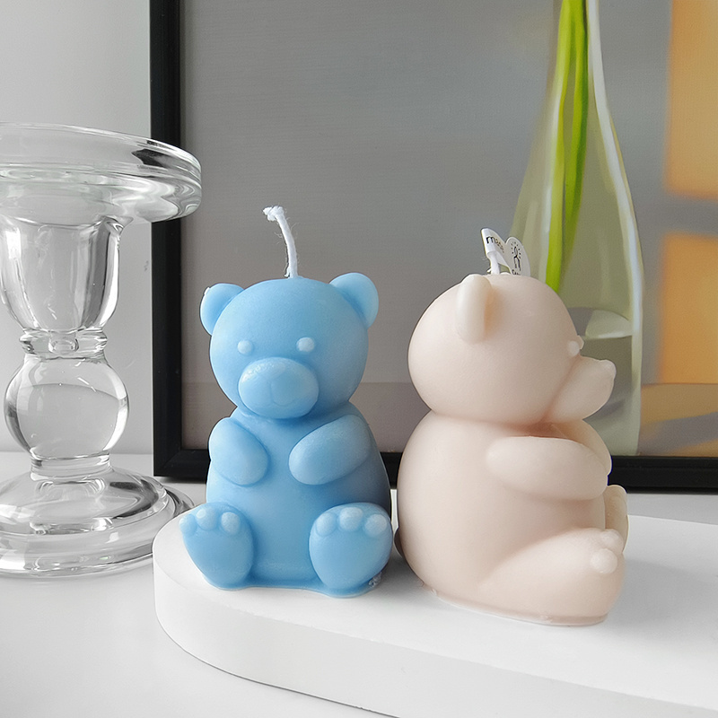 C015 3D Bear Series Raised Hand Shaped Aromatherapy Candle Cute Handmade Scented Candle Room Decoration Home Decor Candle