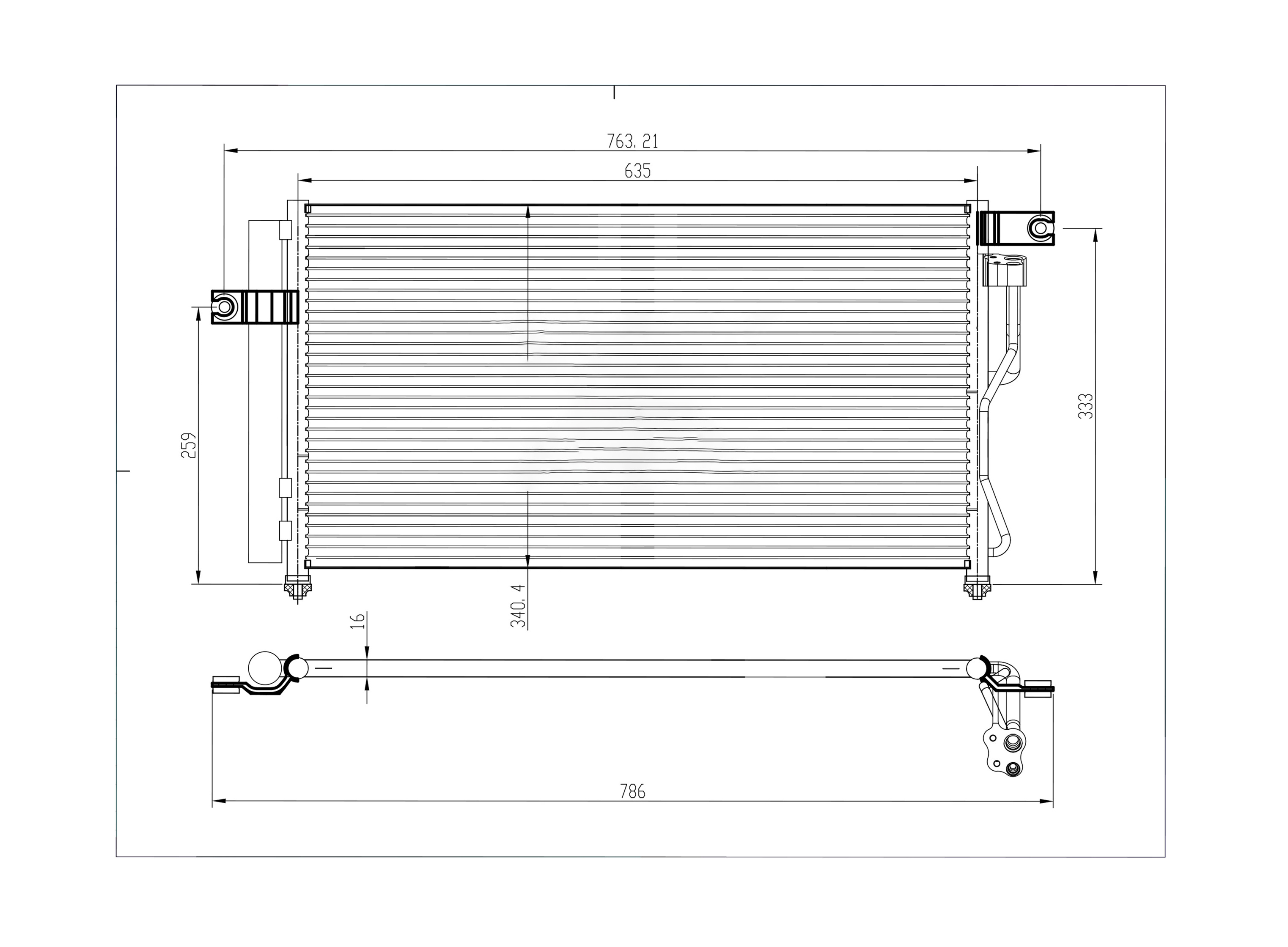 High Performance OE 976061E002 Aluminum Car Cooling Air Conditioner Condenser for Hyundai Accent/Verna