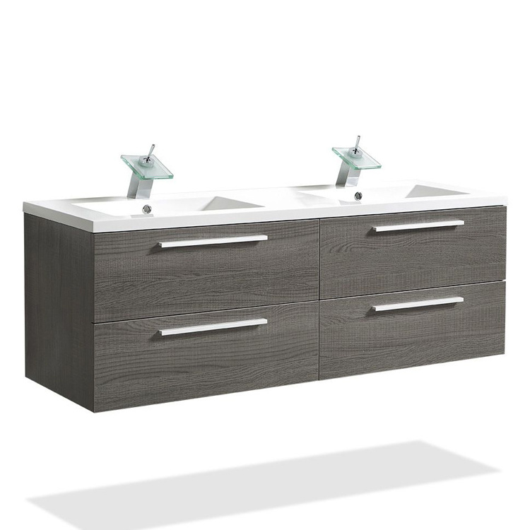 Double basin floating cheap corner bathroom uk vanity