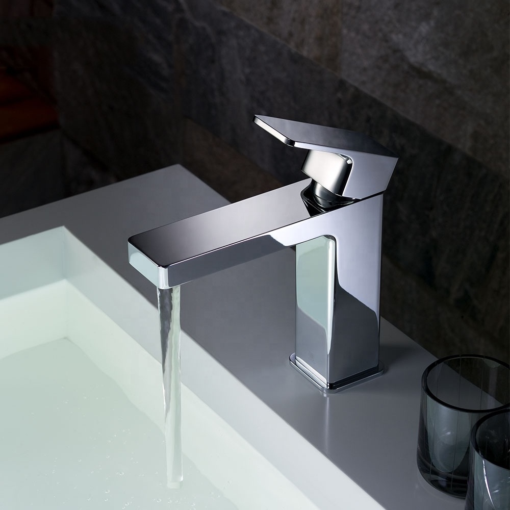 Factory Supplier Deck Mounted Chrome Single Handle Water Tap Basin Faucet