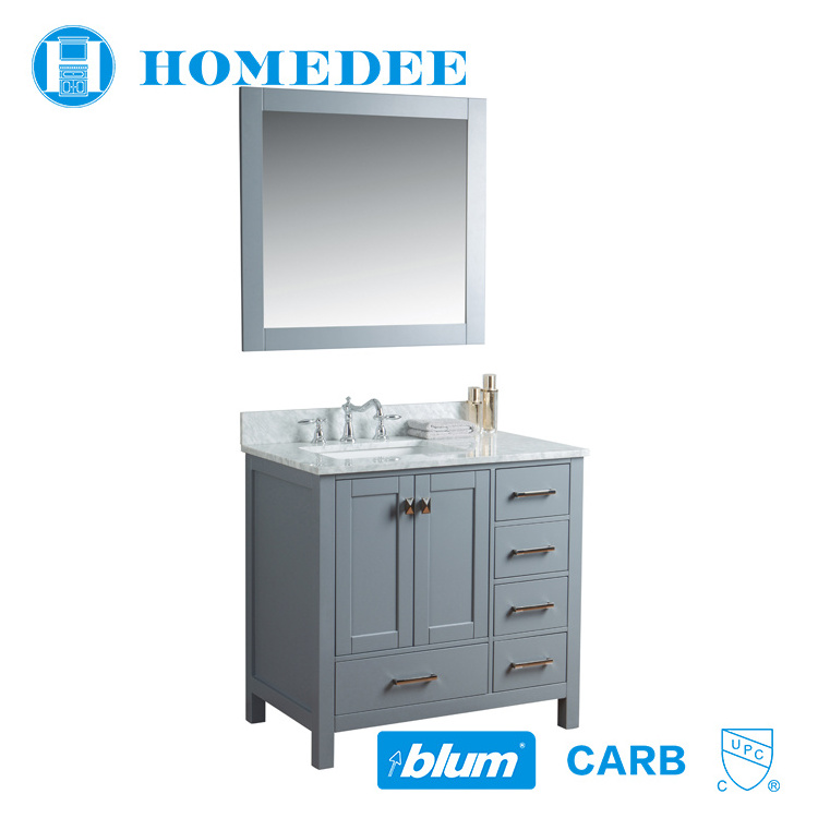 Homedee  Solid wood cabinet 36 inch washroom bathroom vanities