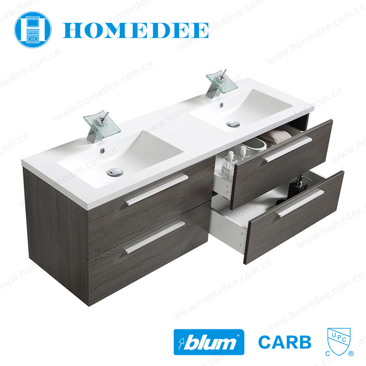 Double basin floating cheap corner bathroom uk vanity