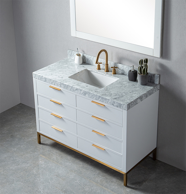 Tall Wood Under Sink Storage Modern Bathroom Cabinet Vanity