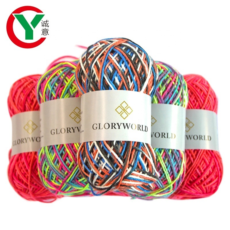 Wholesale multi Color 8ply 100% Acrylic thread solid color 4 ply hand knitting yarn