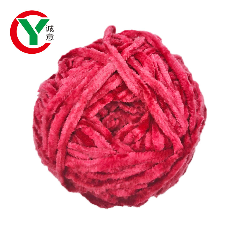 China manufacturer wholesale chunky chenille yarn for hand knitting blanket