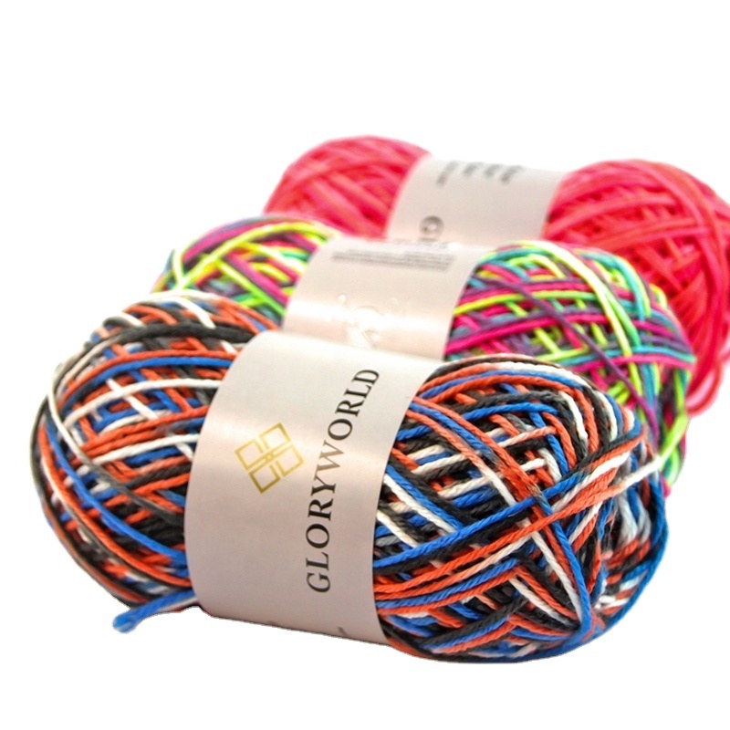 Wholesale multi Color 8ply 100% Acrylic thread solid color 4 ply hand knitting yarn