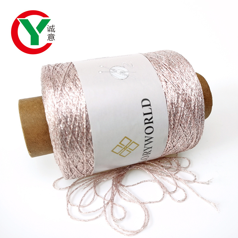 100% polyester Hollow Ribbon Metallic thread  Fancy  Knitting Yarn  /  	 handknitting yarn