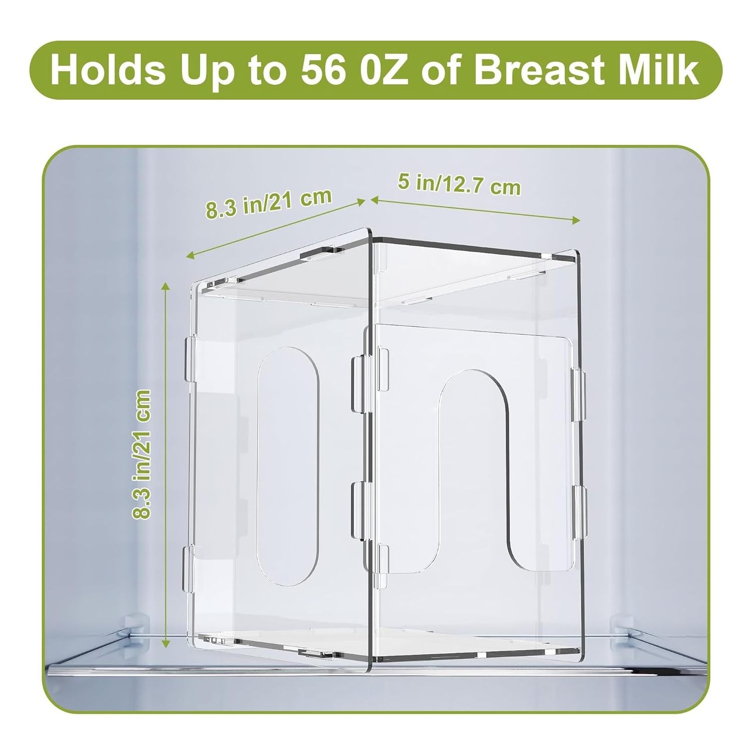 Breast Milk Storage Tower Freezer Storage Organizer, Clear Acrylic Feed Baby Breastmilk Storage Bags Containers for Fridge