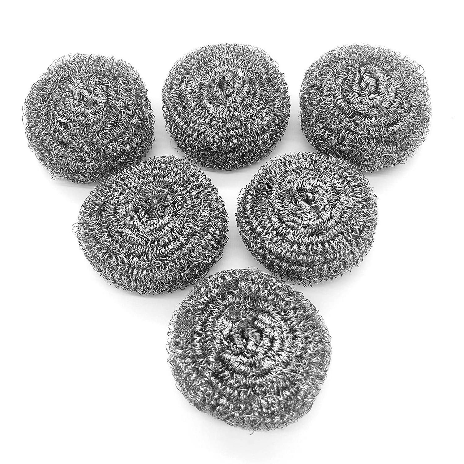 6 Pack Kitchens Steel Wool Scrubber Scrubbing Scouring Pad washing stainless steel sponge