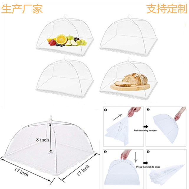 Collapsible Reusable Patio Bug Net  Pop-Up Umbrella Screen Tents food cover mesh food tent for BBQ Picnics Parties Camping