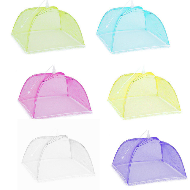 Collapsible Reusable Patio Bug Net  Pop-Up Umbrella Screen Tents food cover mesh food tent for BBQ Picnics Parties Camping