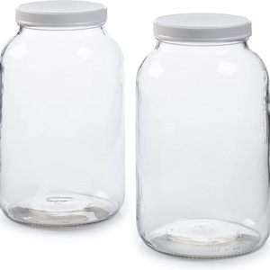 2 Pack - 1 Gallon glass jars with lids candy food grade glass jar food