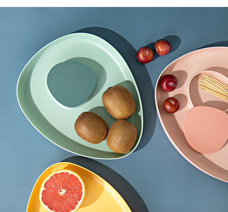 Living room fruit bowl Plastic candy bowl Creative household dry fruit plate melon seed plate snack egg shaped compote