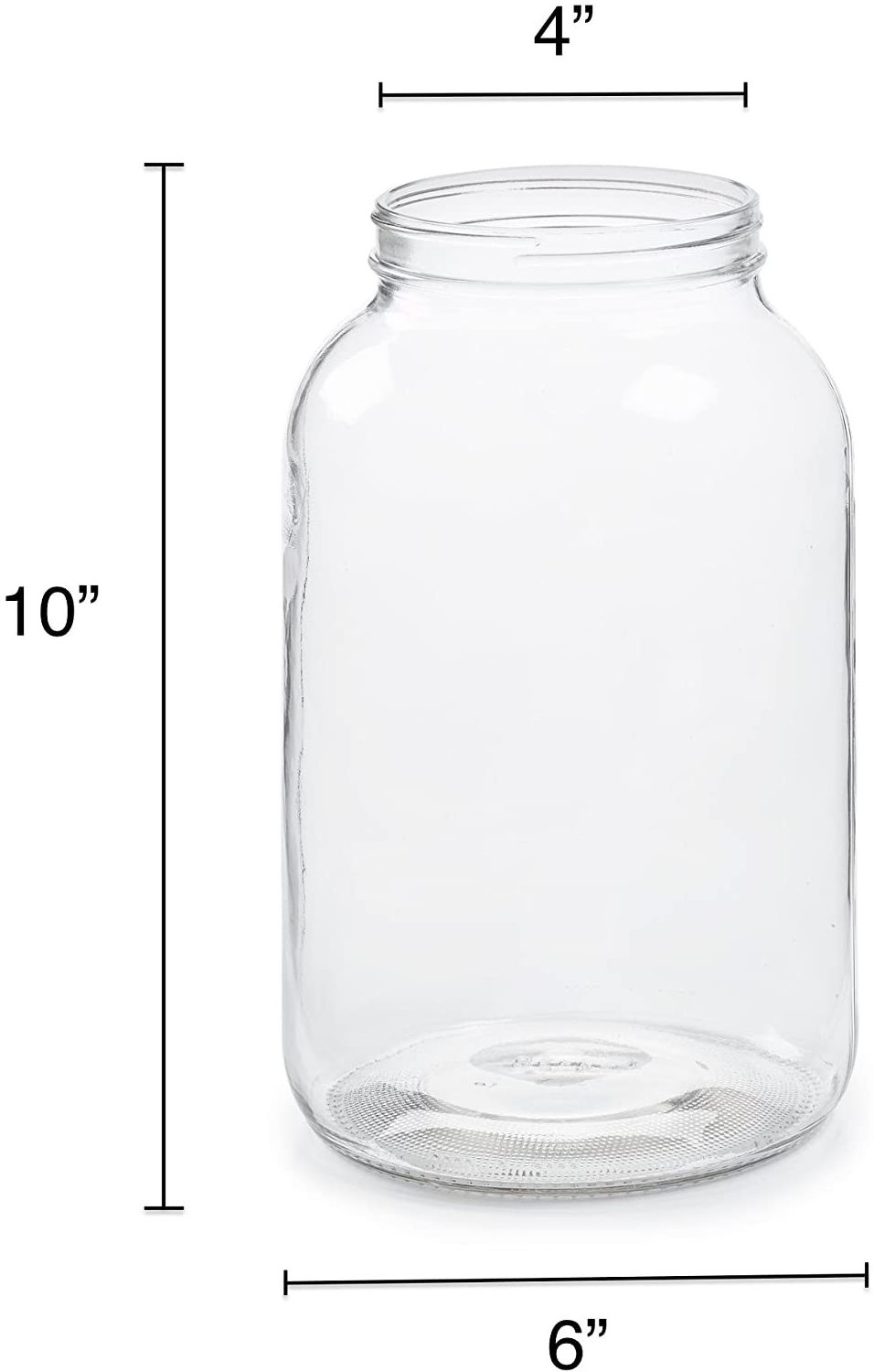 2 Pack - 1 Gallon glass jars with lids candy food grade glass jar food