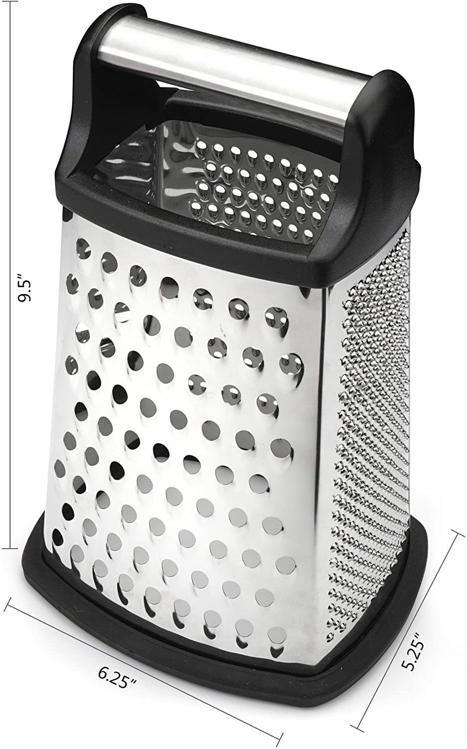 Stainless Steel with 4 Sides Best for Parmesan Cheese, Vegetables, Ginger Speedy Slicer Dicer Professional Box Grater