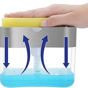 Dish washing Soap Dispenser Soap Dispenser Sponge Holder 2 in1 Countertop soap Dispenser