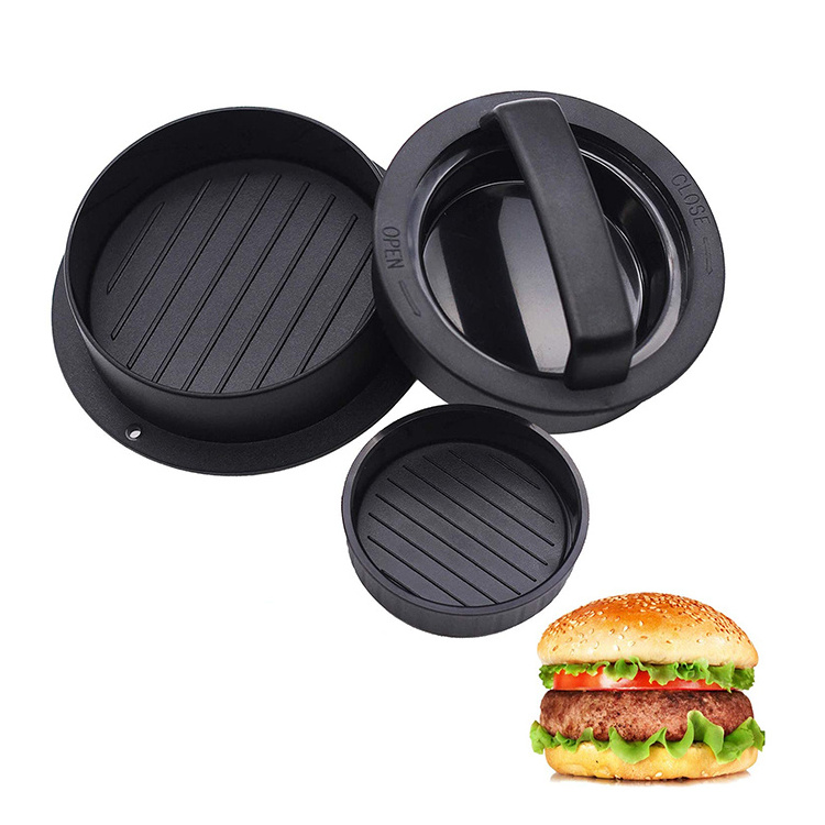 3 in 1 Non Stick Kitchen Barbecue Tool Slider Press Stuffed Patty Press Regular Burger Hamburger Press Maker