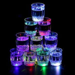 24PCS Flash Light Up Cups Flashing Shots Light 24 LED Bar Night Club Party Drink