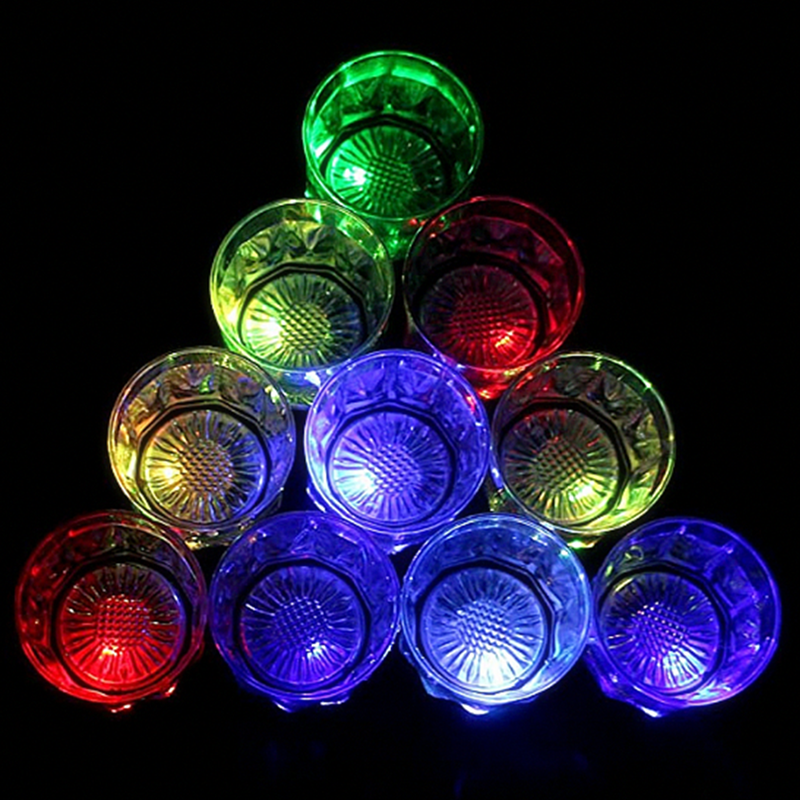 24PCS Flash Light Up Cups Flashing Shots Light 24 LED Bar Night Club Party Drink