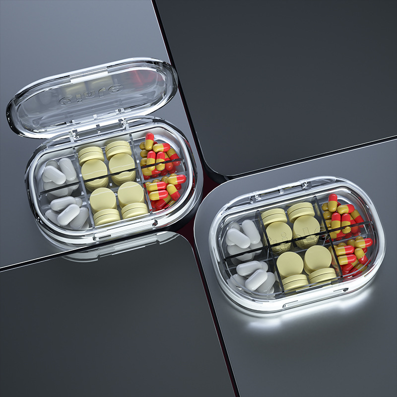 Travel Medicine Organizer  Carry Case Pill Box Pill Organizer Waterproof Pill Case for Purse or Pocket