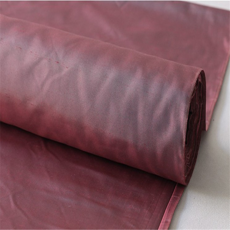 High Quality Safe Plain Yarn Dyed Silk Duppion Fabric Dupion for Clothing Skirt Pants