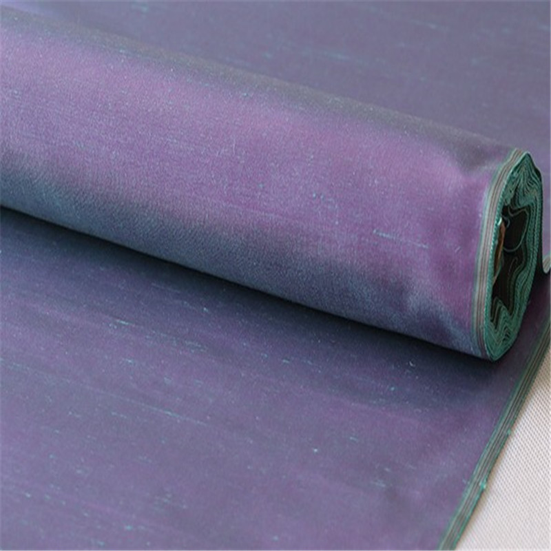 Woven Green Wonderful  Yarn Dyed Strong Silk Fabric Silk Dupioni Fabric for Mat Cushion