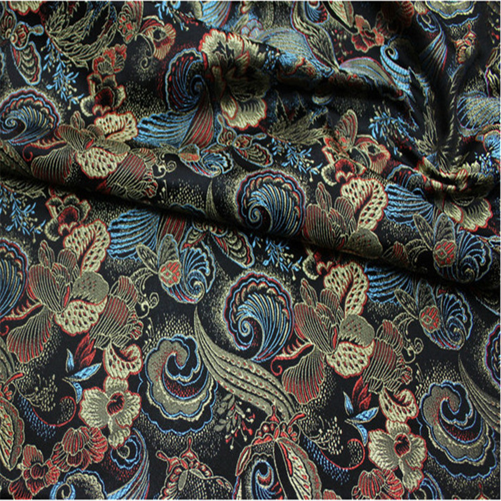 Eastern Country China Wholesale Natural Brocade Fabric Jacquard Good texture Wonderful 75CM for Cheongsam Kimono Han Clothing