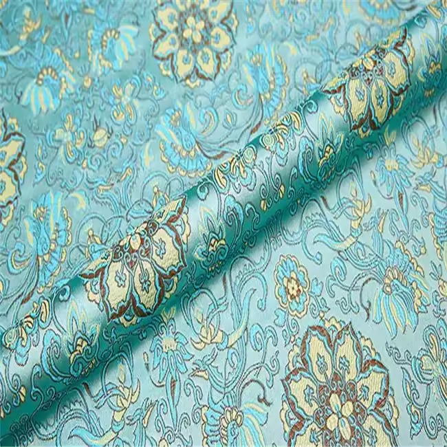 Nice Colors Great Quality Material Best Selling Discount Price Ready Goods Brocade Fabric for Home Textile