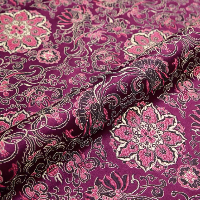 Nice Colors Great Quality Material Best Selling Discount Price Ready Goods Brocade Fabric for Home Textile