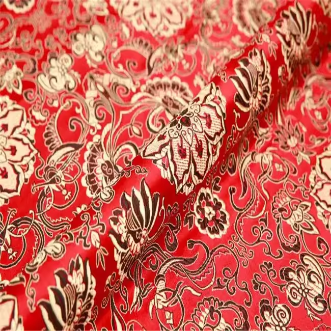 Nice Colors Great Quality Material Best Selling Discount Price Ready Goods Brocade Fabric for Home Textile