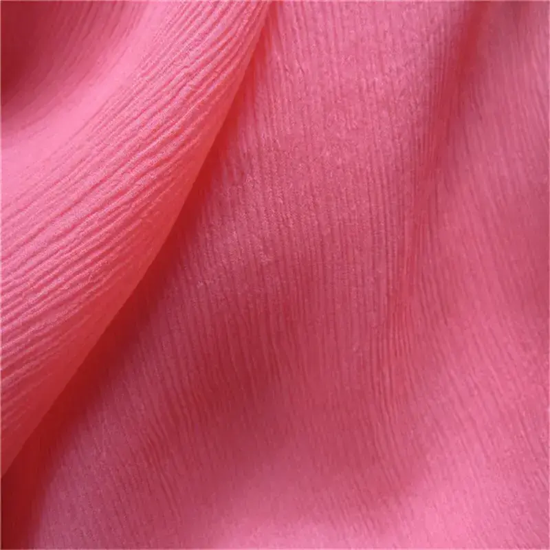 Soft 100% Natural Crepe Healthy Silk Fabric Silk Crinkle Georgette Fabric for Spring Women Clothes